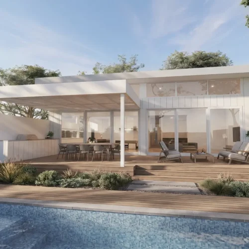 White Contemporary House Design By TDM Design